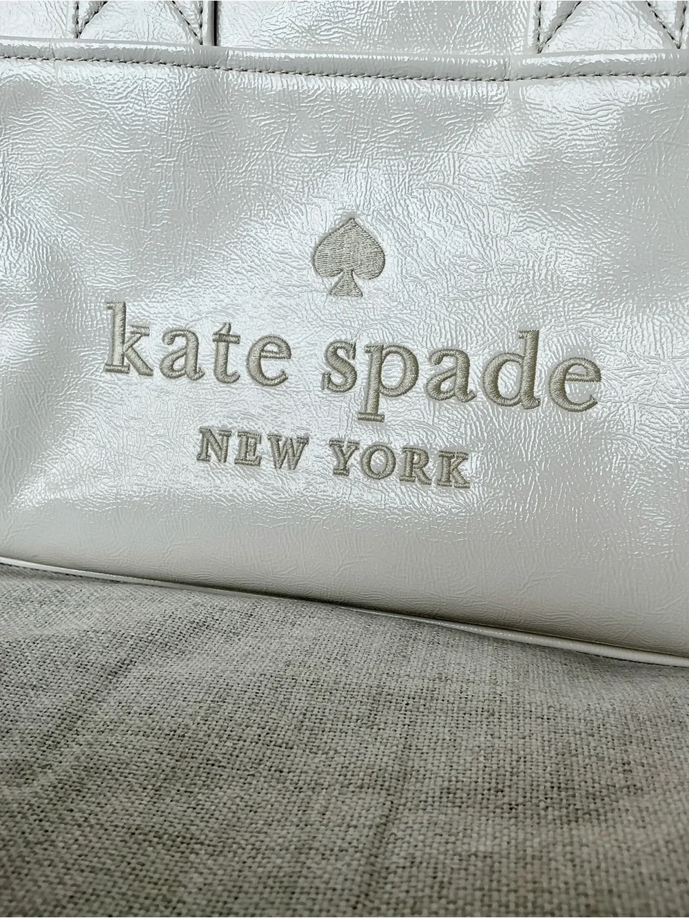Kate Spade Jett Faux Shearling Small Tote Meringue Crossbody KE516